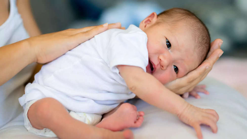 Burping a newborn