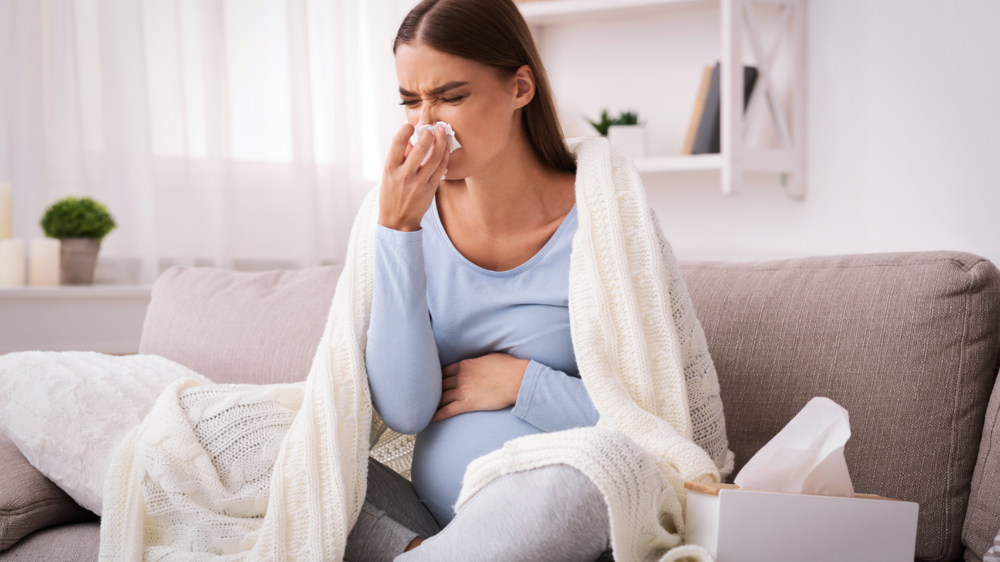 sick pregnant woman
