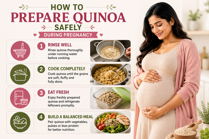 How to prepare quinoa safely during pregnancy