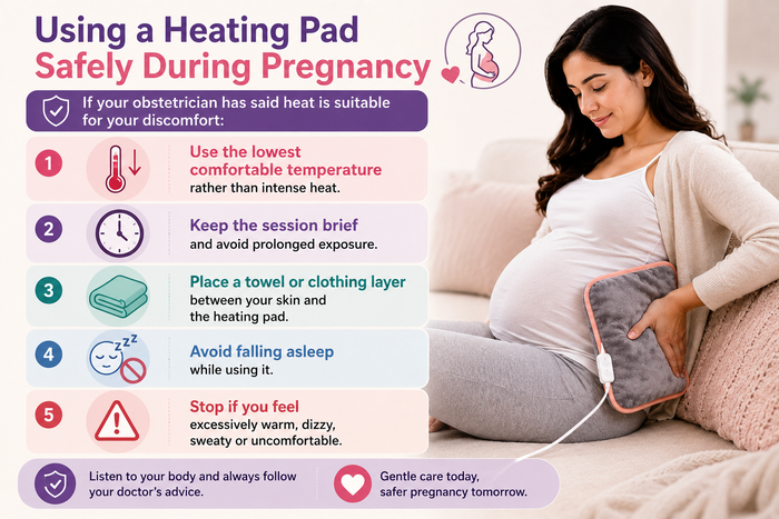 Heating pad during pregnancy: Risks and precautions to take
