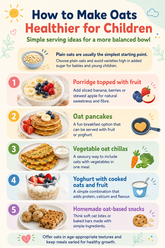 how to make oats healthier for kids?