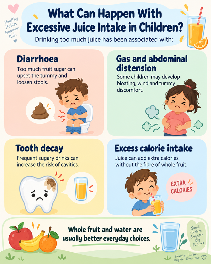 Why fruit juice is not recommended for children