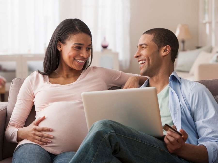 pregnant couple planning help for postpartum