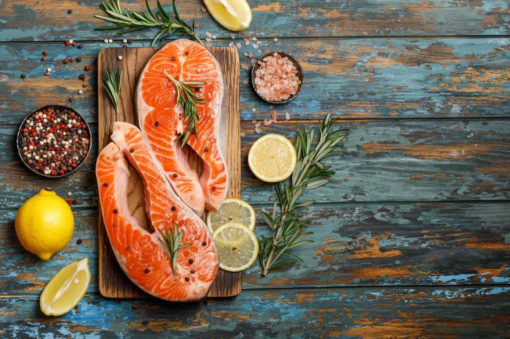 Salmon. Raw trout red fish steak- Symptoms Of PCOD And PCOS
