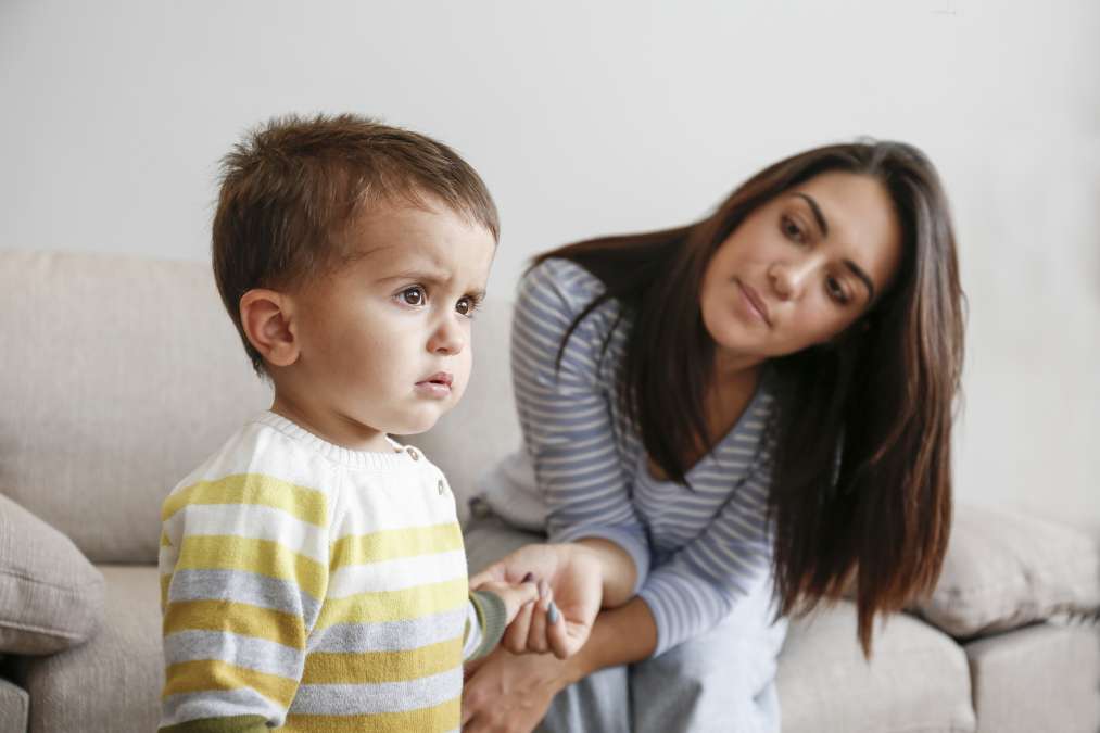 child worried without mother