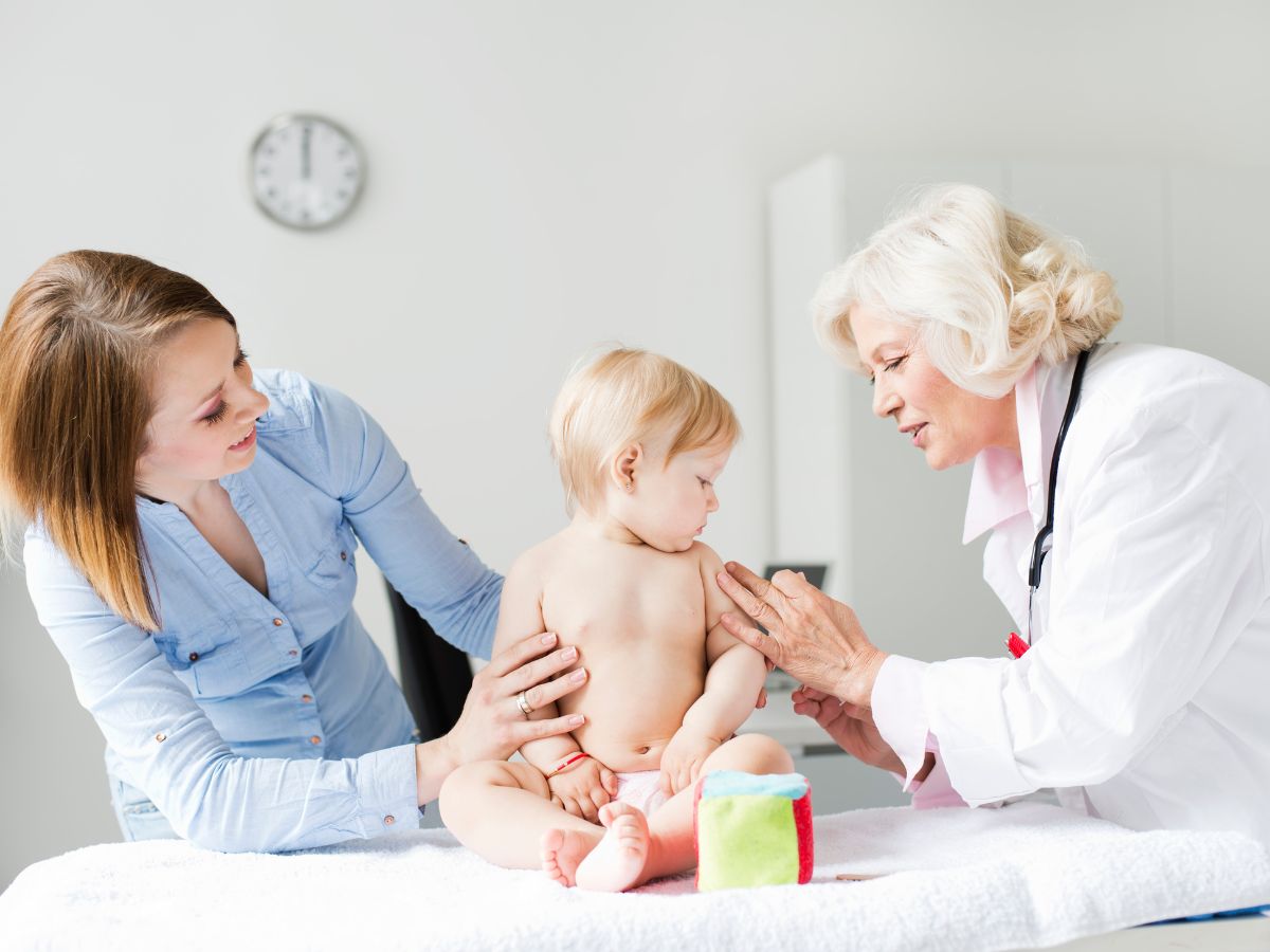 Baby at doctor's- First Paediatrician Visit