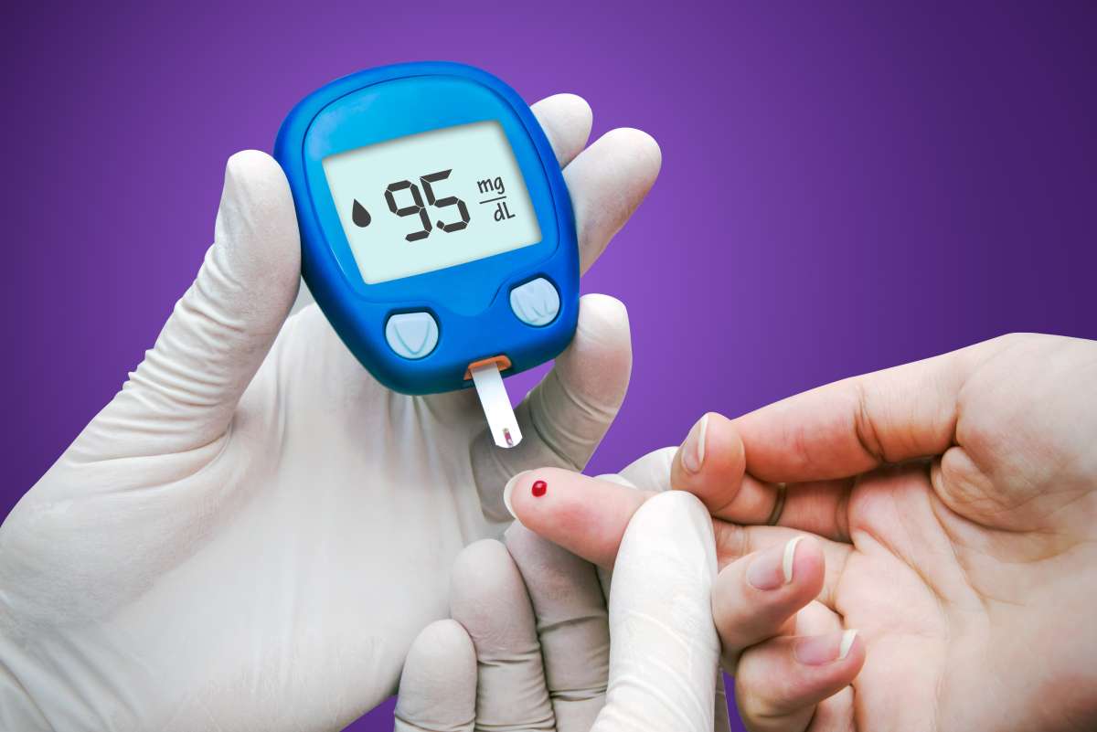 Doctor taking diabetes test- Gestational Diabetes