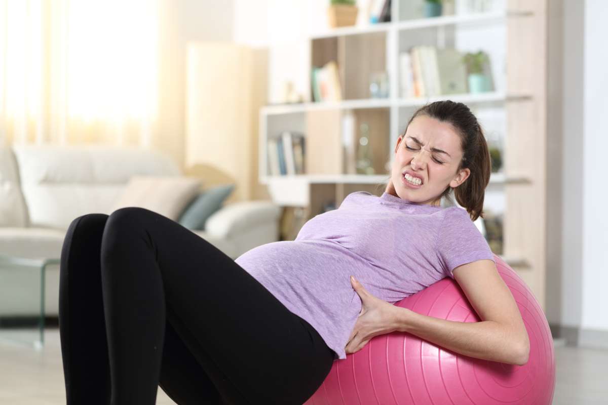 Pregnant woman suffering accident while is exercising