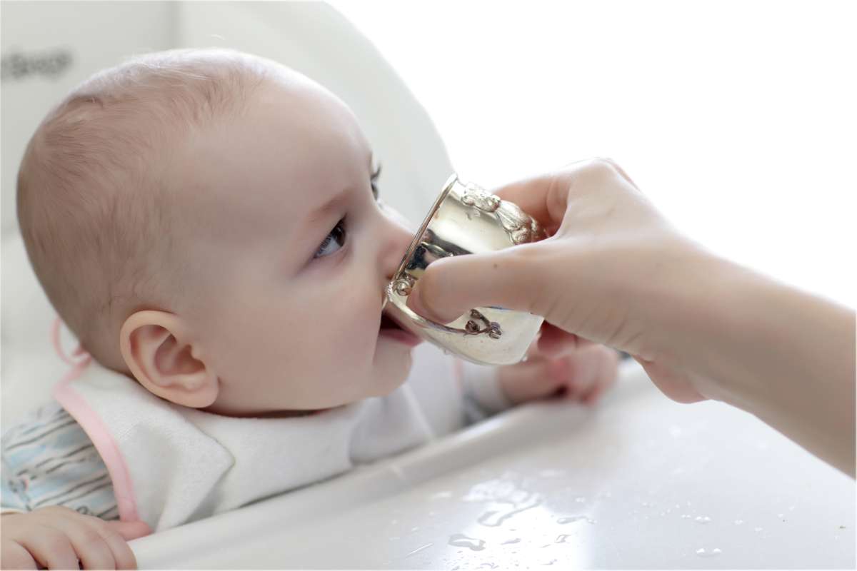 Baby drinking water