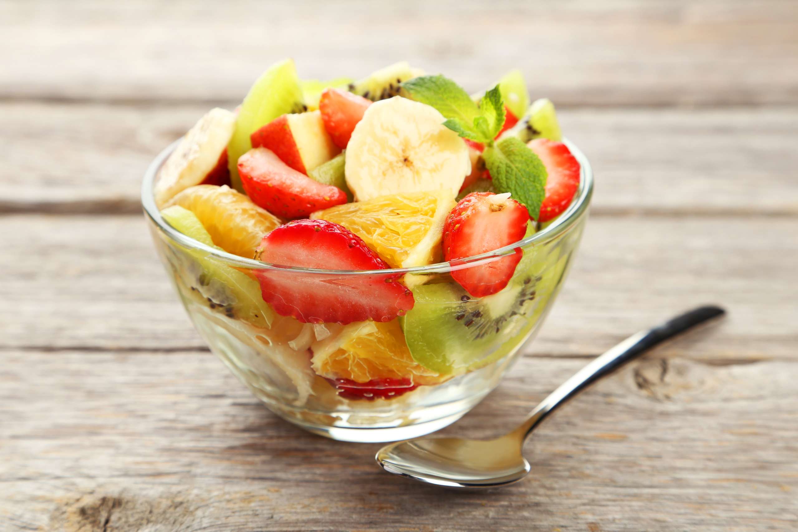 Fresh fruit salad in bowl-Sleep In Pregnancy